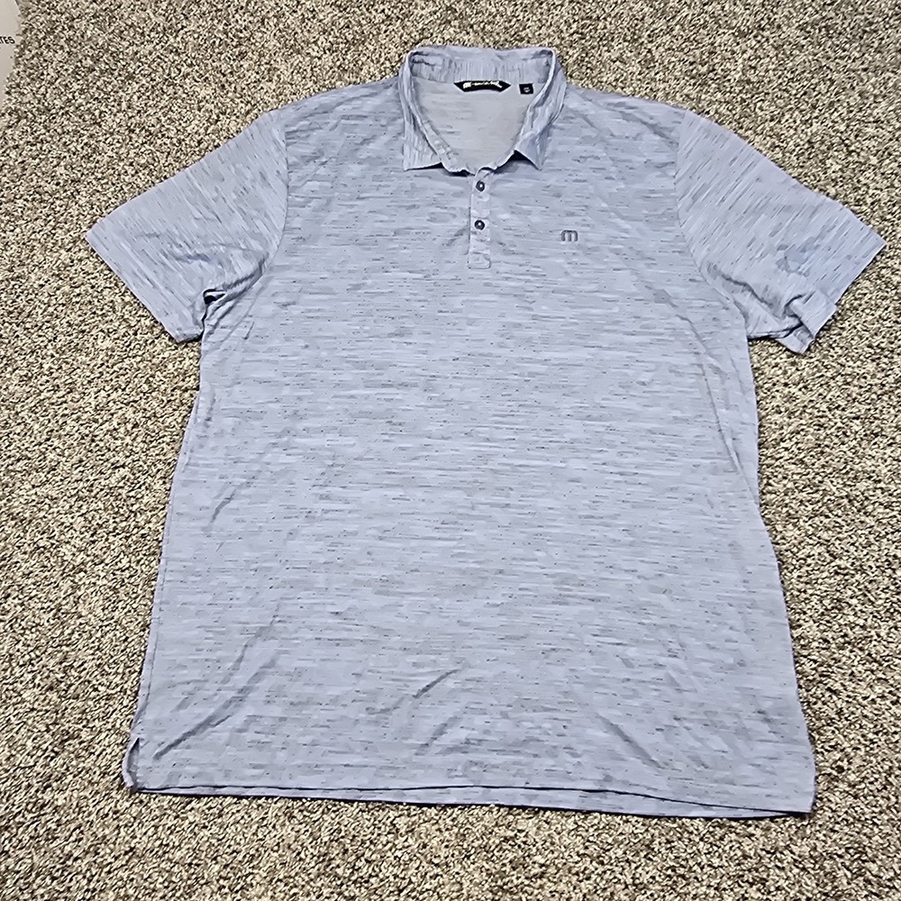 Travis Mathew Mens Polo Shirt Size‎ 3XL Great Oaks CC Logo Blue